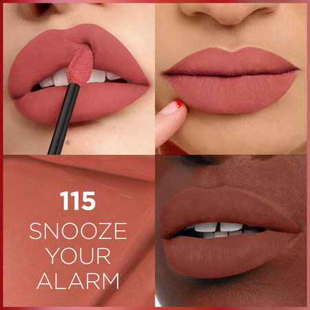 Ruj lichid mat rezistent la transfer Infaillible Matte Resistance, 115 Snooze Your Alarm, 5 ml, Loreal Paris 578022