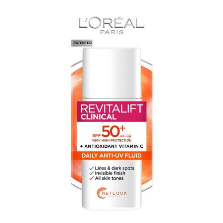 Crema fluid cu SPF50+ cu Vitamina C Revitalift Clinical, 50 ml, Loreal Paris