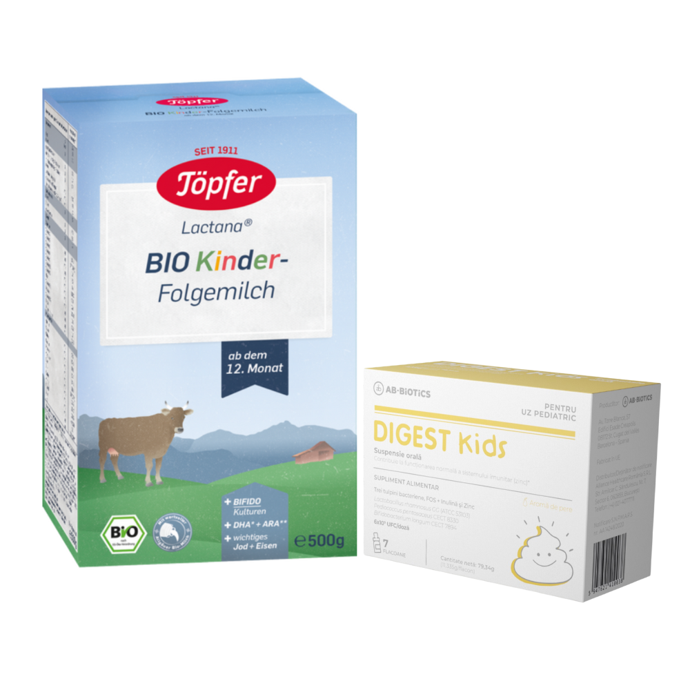 Pachet Topfer Kinder 500 g si Digest Kids 7 flacoane, Topfer