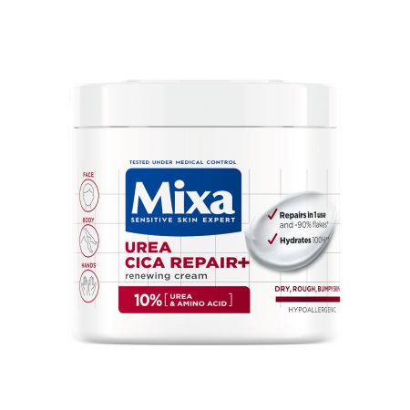Crema regeneratoare pentru fata si corp cu 10% Uree si Niacinamida Cica Repair, 400 ml, Mixa