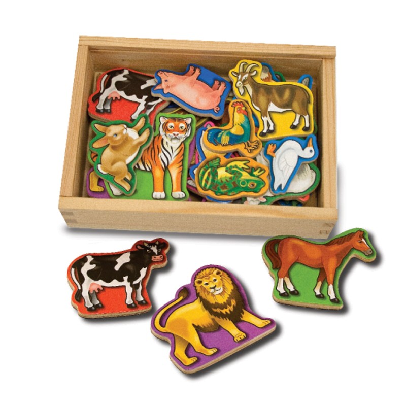 Animale din lemn cu magnet, 2 ani+, Melissa&Doug