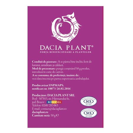Uri ceai Sublima, 50 g, Dacia Plant 721518