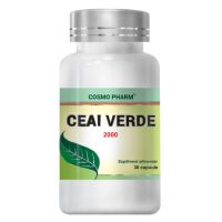 Ceai verde 2000mg, 30 capsule, Cosmopharm
