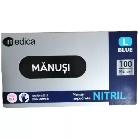 MEDICA MANUSI EXAMINARE NITRIL NEPUDRATE  L 100 BUC