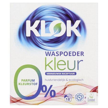 KLOK DETERGENT PUDRA RUFE COLORATE, FARA PARFUM 1.17L/18 SPALARI