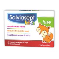 Salviasept Kids Tuse, 12 comprimate, Zdrovit