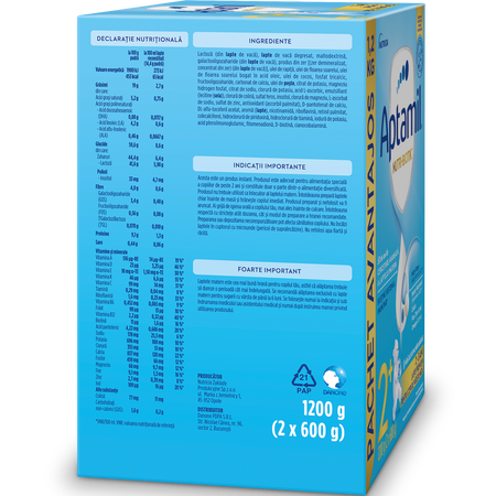 Lapte praf Nutri - Biotik 2+, 2-3 ani, 1200 g, Aptamil 649195