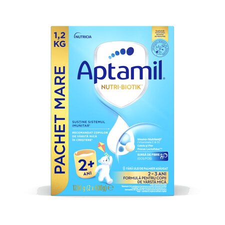 Lapte praf Nutri - Biotik 2+, 2-3 ani, 1200 g, Aptamil