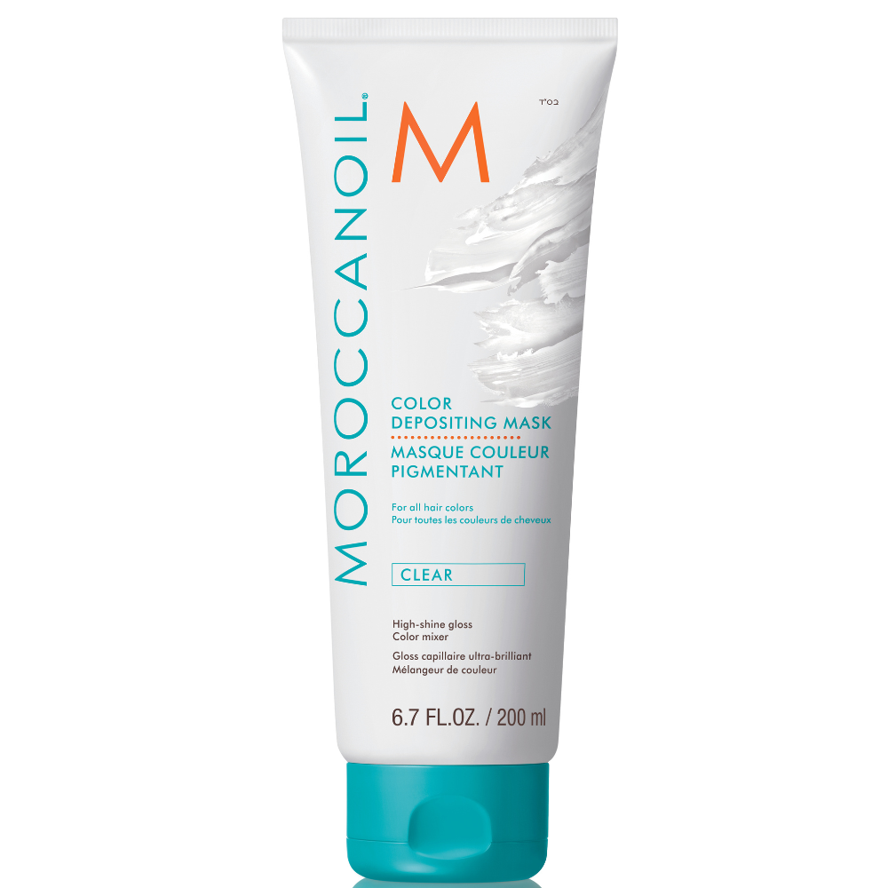 Masca gloss cu efect stralucitor pentru par Color Depositing Clear, 200 ml, Moroccanoil