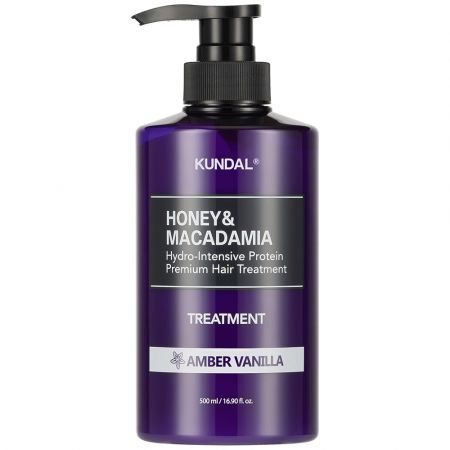 KUNDAL TRATAMENT PENTRU PAR HONEY & MACADAMIA AROMA DE VANILIE SI CHIHLIMBAR, 500 ML