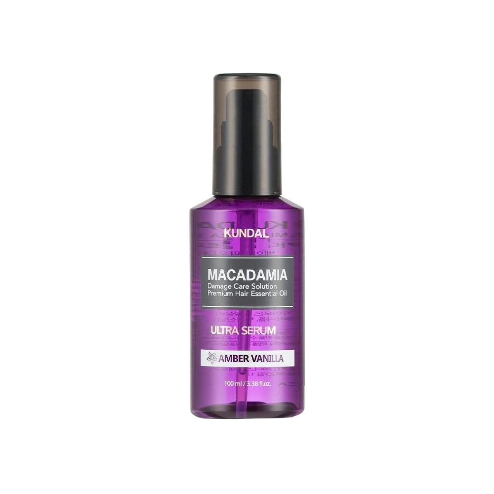 Serum pentru par Macadamia cu aroma de vanilie si ambra, 100 ml, Kundal