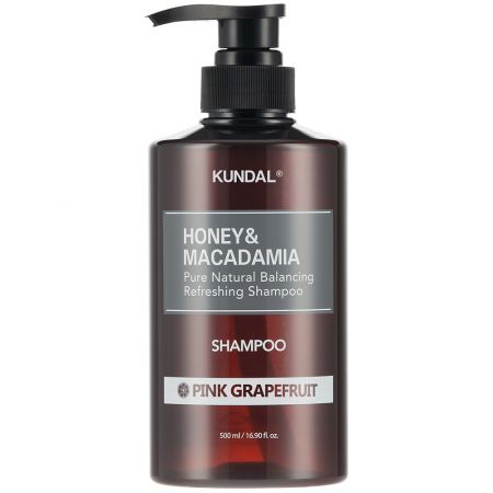 KUNDAL SAMPON HONEY & MACADAMIA NATURE AROMA DE GRAPEFRUIT ROZ, 500 ML