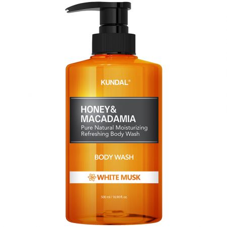 KUNDAL GEL DE DUS HONEY & MACADAMIA PURE AROMA DE MOSC ALB, 500 ML