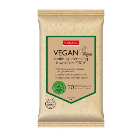 Servetele demachiante vegane cu extract de Cica