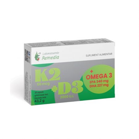 K2+D3+Omega 3, 30 comprimate