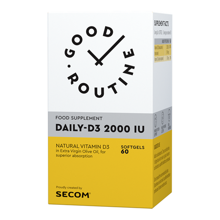 Daily D3, 2000IU, 60 capsule moi, Good Routine