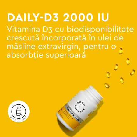 Daily D3, 2000 UI, 60 capsule moi, Good Routine 777426