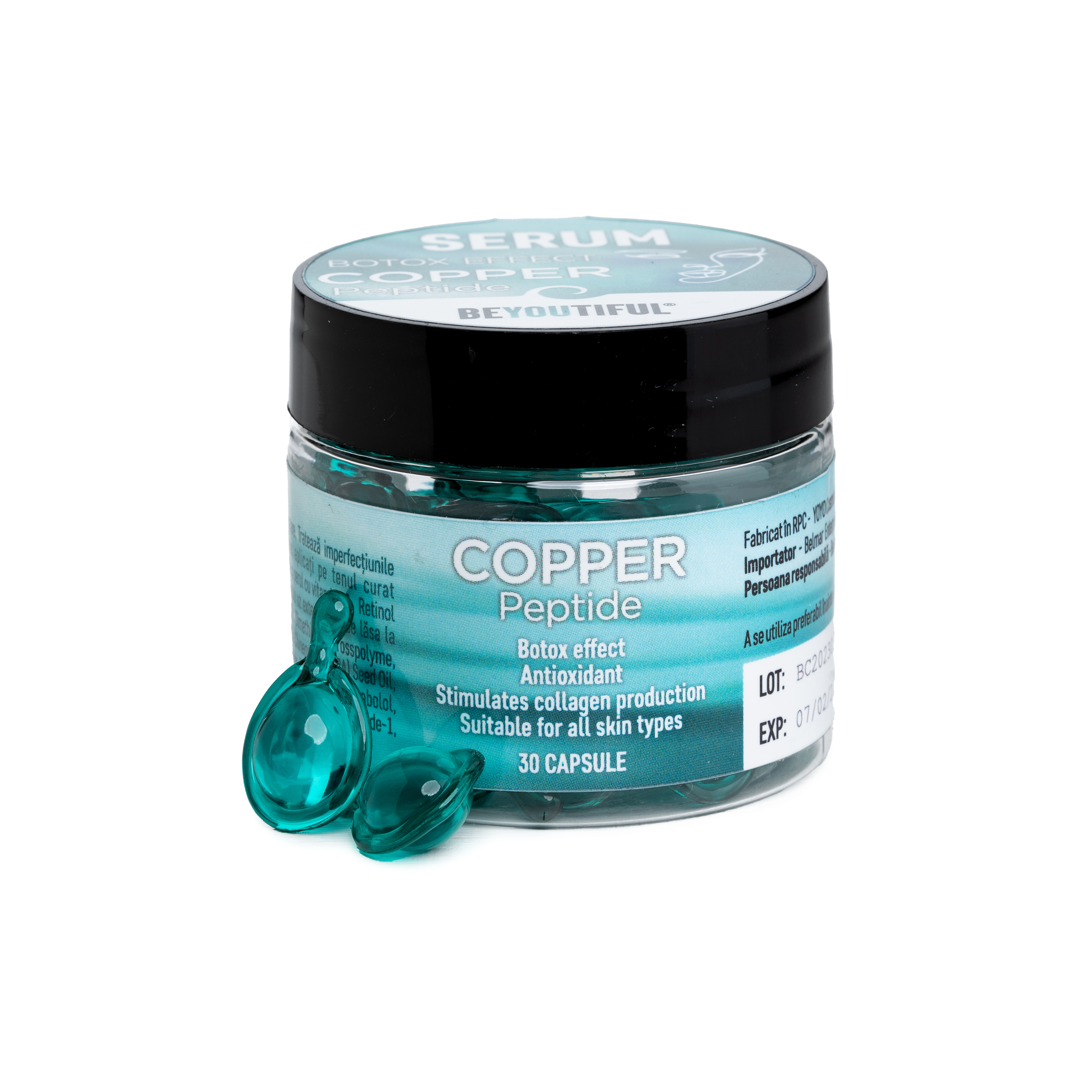 Ser de fata Cooper Peptide, 30 capsule, Beyoutiful