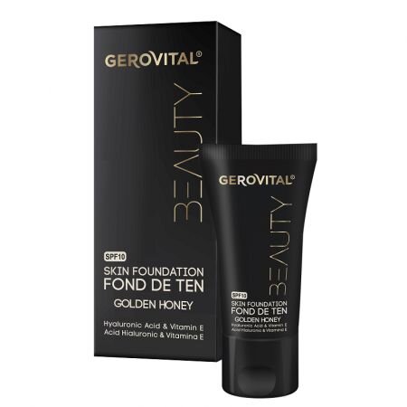 Fond de ten cu Acid Hialuronic, 30 ml, Golden Honey, Gerovital Beauty 579305