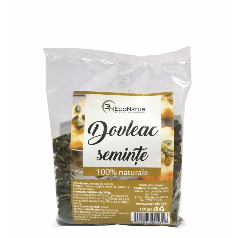 Seminte de dovleac, 150 g, EcoNatur