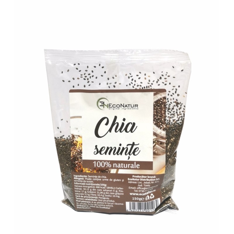 Seminte de chia, 150 g, EcoNatur