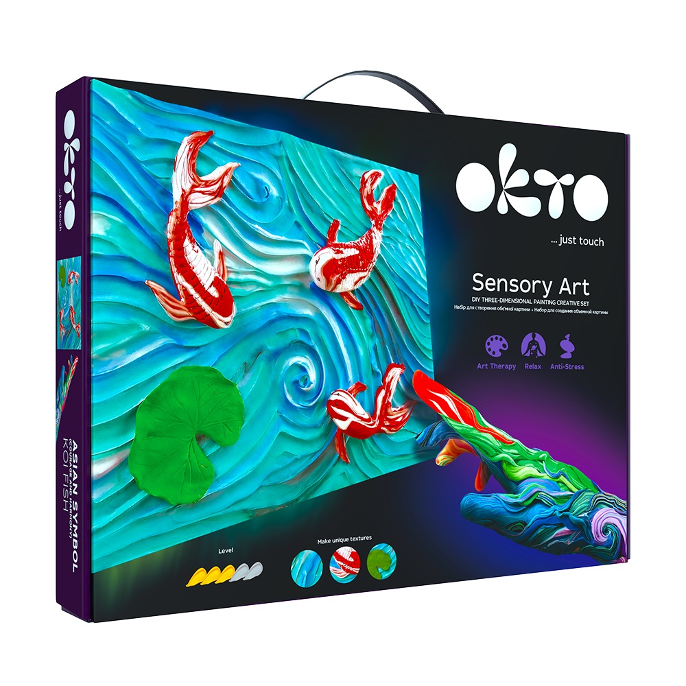 Set creativ Sensory Art Koi Carps, 30 x 40 cm, Okto