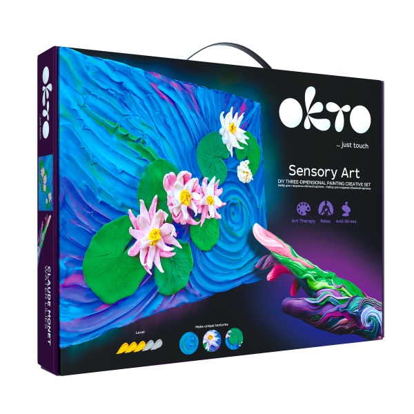 Set creativ Sensory Art Water Lilies, 30 x 40 cm, Okto