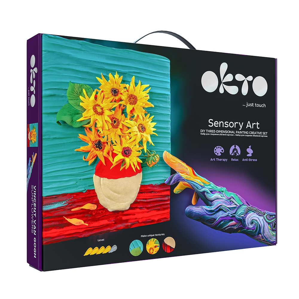 Set creativ Sensory Art Sunflowers, 30 x 40 cm, Okto