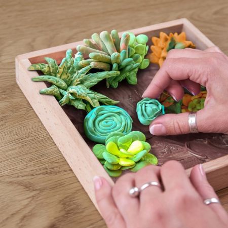 Set creatie Succulents Wood&Craft, 21 x 21 cm, +12 ani, Energy, Okto 579566