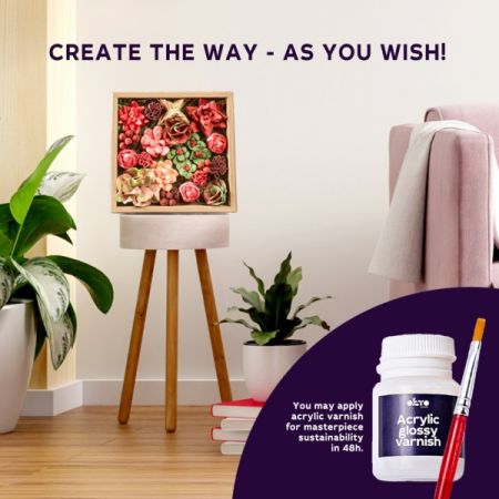 Set creatie Succulents Wood&Craft, 21 x 21 cm, +12 ani, Passion, Okto 579589