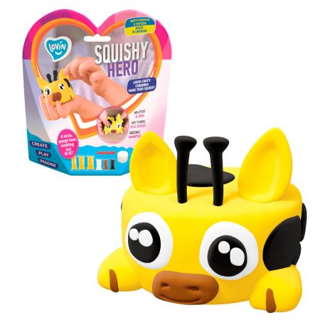 Set cu argila usoara pentru modelaj Lovin'do Air Clay Squishy Hero, SquiRaff, Okto