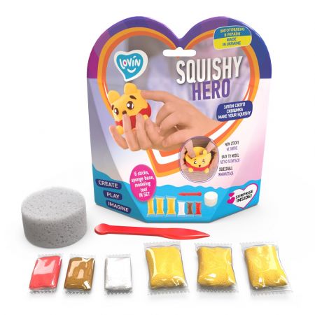 Set cu argila usoara pentru modelaj Lovin'do Air Clay Squishy Hero, Squiny Pooh, Okto 579666