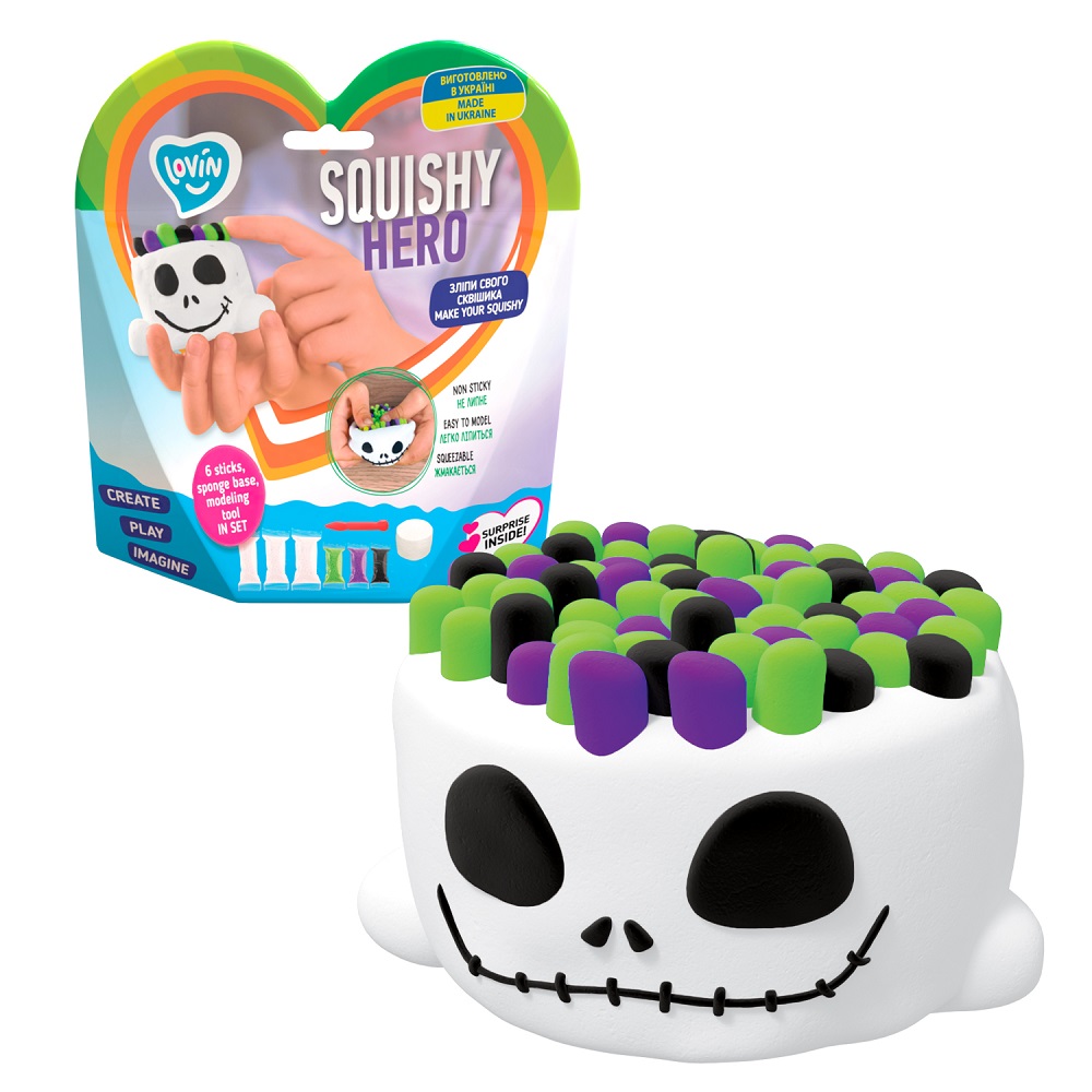 Set cu argila usoara pentru modelaj Lovin'do Air Clay Squishy Hero, +3 ani, Scary Ghost, Okto