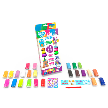 Set plastilina Lovin'Do, +3 ani, 24 culori, Okto 579759