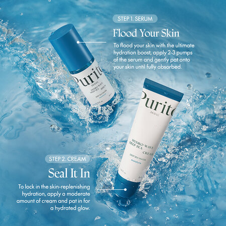Serum facial hidratant cu apa de mare Hydro Wave Deep Sea, 60 ml, Purito 655075