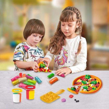 Set plastilina Pizza Time Lovin'Do, +3 ani, 6 culori, Okto 579811