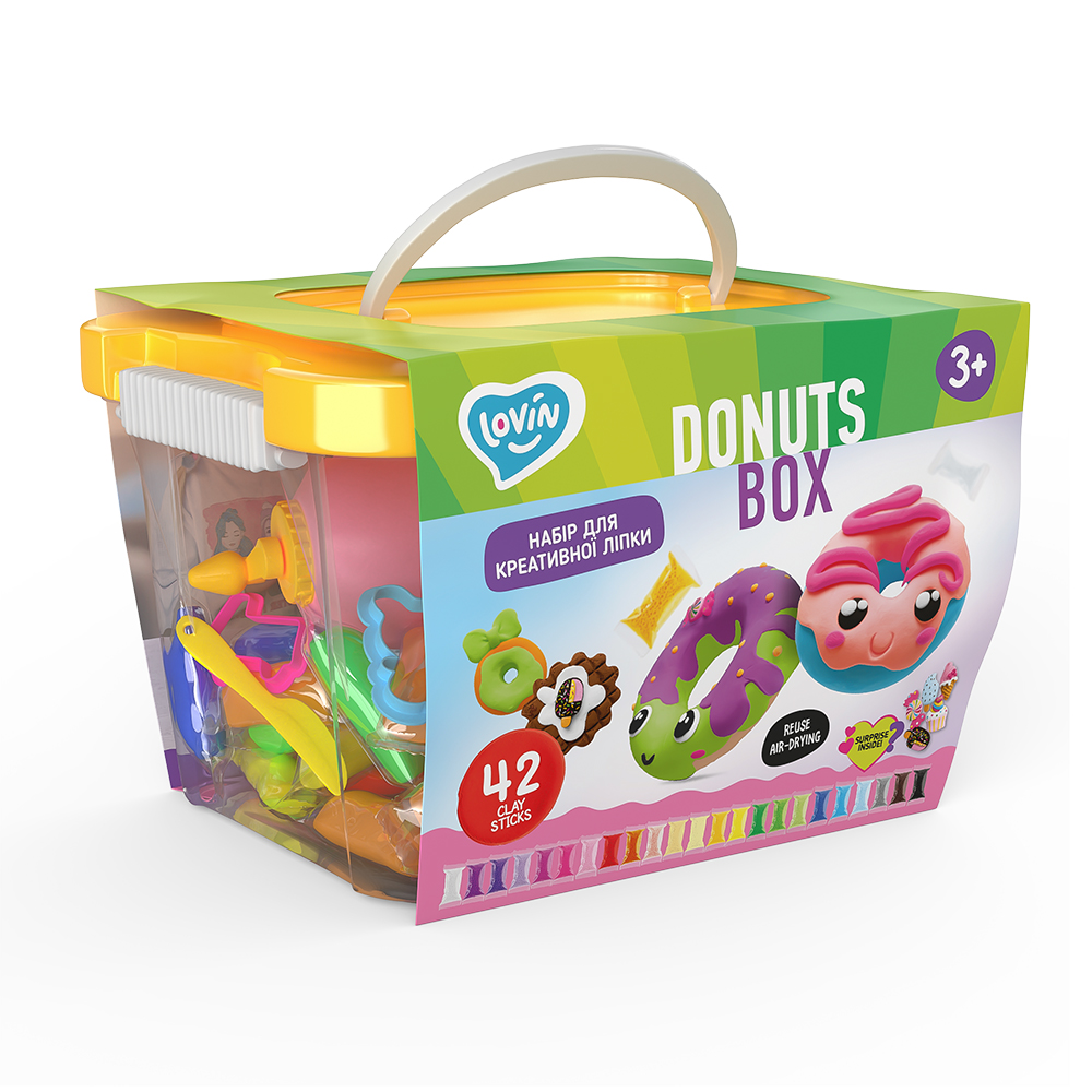 Set plastilina Lovin'Do Donuts Box, +3 ani, Okto