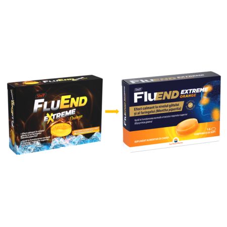 FluEnd Extreme, Portocala, 16 comprimate, Sun Wave Pharma 720890