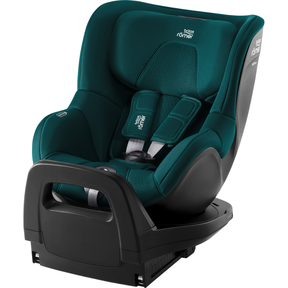 Scaun auto rotativ pentru copii cu baza inclusa Dualfix Pro M i-Size, 61-105 cm, Atlantic Green - Greensense, Britax