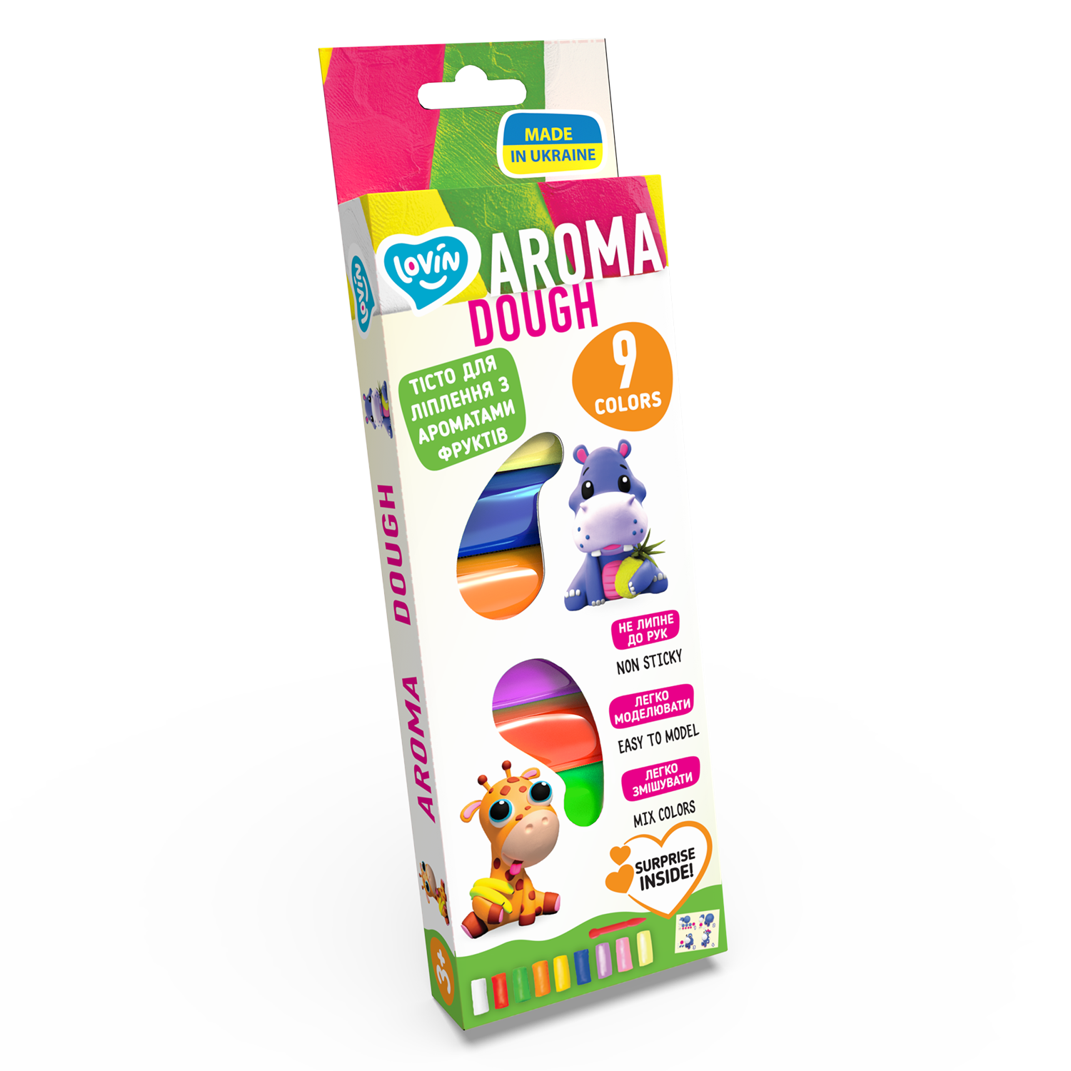 Set plastilina Lovin'Do, +3 ani, 9 culori, Aroma, Okto