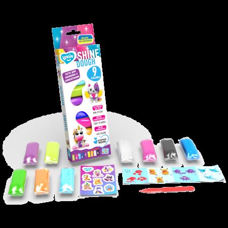 Set plastilina Lovin'Do, +3 ani, 9 culori, Shine, Okto 580192