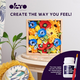 Set de modelaj in rama de lemn Wood & Craft, 21 x 21 cm, +12 ani, Flowers 1, Okto 580227
