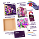 Set de modelaj in rama de lemn Wood & Craft, 21 x 21 cm, +12 ani, Flowers 2, Okto 580243