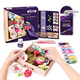 Set de modelaj in rama de lemn Wood & Craft, 21 x 21 cm, +12 ani, Flowers 3, Okto 580249