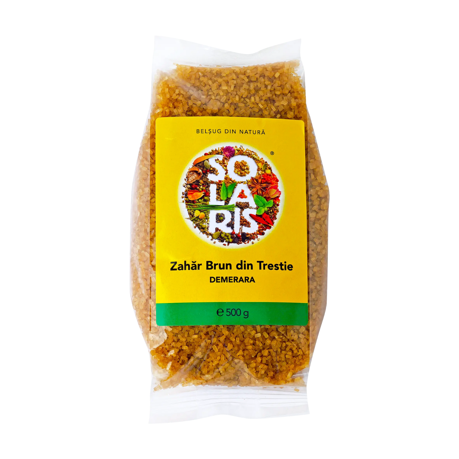 Zahar brut din trestie Demerara, 500 g, Solaris