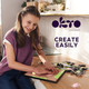 Set de colorat cu lut, 29 x 29 cm, Panda, Okto 580266