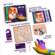Set de colorat cu lut, 29 x 29 cm, +5 ani, Fox, Okto 580270