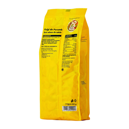 Fulgi de porumb fara adaos de zahar, 250 g, Solaris 747034