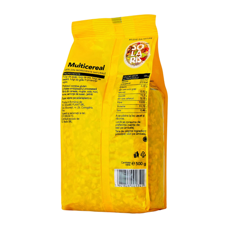 Amestec din fulgi de cereale Multicereal, 500 g, Solaris 747049