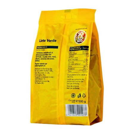 Linte verde, 500 g, Solaris 747054